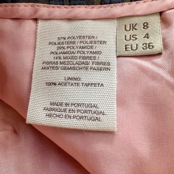 Gorgeous Orla Kiely Navy Olive Crop Jacquard Pants UK8 US4 NWOT - Picture 4 of 8